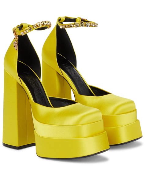 versace heels yellow|versace heels price.